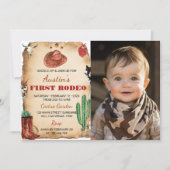 ウェスタンロデオカウボーイ1st誕生日招待状 招待状 (正面)