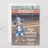 ウェスタンロデオカウボーイ1st誕生日 招待状 (正面)
