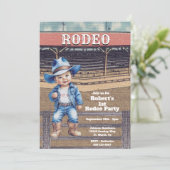 ウェスタンロデオカウボーイ1st誕生日 招待状 (スタンド正面)