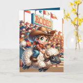 ウェスタンロデオカウボーイ ムートンバスティングカスタム カード (黄色い花)