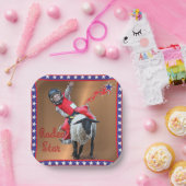 ウェスタンロデオスターマットンバスティングキッド ペーパープレート (パーティー)