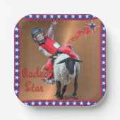 ウェスタンロデオスターマットンバスティングキッド ペーパープレート (正面)