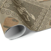 ウェスタンロデオパターンw女性のカーボーイブーツとブル ラッピングペーパー (ロールコーナー)