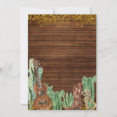 ウェスタンロデオベイビーシャワー招待状 招待状 (裏面)