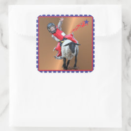 ウェスタンロデオマットンバストカウボーイキッド スクエアシール