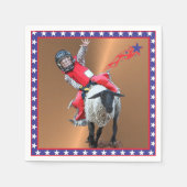 ウェスタンロデオマットンバストカウボーイキッド スタンダードカクテルナプキン (正面)