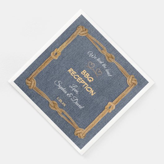 ウェスタンロープで結ばれたノット BBQ レセプション (コーナー)