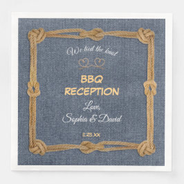 ウェスタンロープで結ばれたノット BBQ レセプション