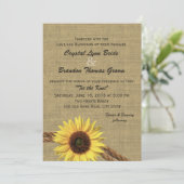 ウェスタンロープとひまわりの結婚式 招待状 (スタンド正面)