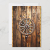 ウェスタンロープワゴンホイールメイソンジャー ストリング ライト 招待状 (裏面)