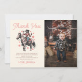 ウェスタンワイルドウェスト誕生日写真 サンキューカード (正面)