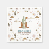 ウェスタンワイルドウエストカントリーカウボーイバースデーパーティー スタンダードカクテルナプキン (正面)