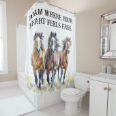 ウェスタンワイルド&フリーマスタングウマ シャワーカーテン (インサイチュ)