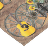 ウェスタンワゴンホイールギターカウボーイブーツひまわり ショートテーブルランナー (コーナー)