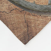 ウェスタンワゴンホイールギターカウボーイブーツひまわり フリースブランケット (角)