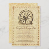 ウェスタンワゴンホイールブライダルシャワー招待状 招待状 (正面/裏面)