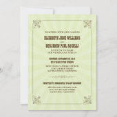 ウェスタンヴィンテージウエディング招待状（サージ） 招待状 (正面)