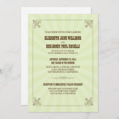 ウェスタンヴィンテージウエディング招待状(サージ) 招待状 (正面/裏面)