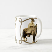 ウェスタンヴィンテージカウボーイオンホース コーヒーマグカップ (正面右)