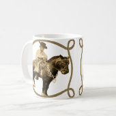 ウェスタンヴィンテージカウボーイオンホース コーヒーマグカップ (正面左)