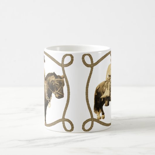 ウェスタンヴィンテージカウボーイオンホース コーヒーマグカップ (中央)