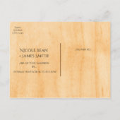 ウェスタンヴィンテージカントリーウェディング日付を保存 案内ポストカード (裏面)