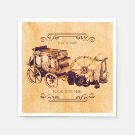 ウェスタンヴィンテージカントリーエレガントな結婚式 スタンダードカクテルナプキン