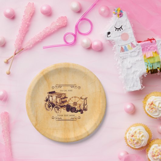 ウェスタンヴィンテージカントリーエレガントな結婚式 ペーパープレート (パーティー)