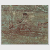 ウェスタンヴィンテージテクスチャロデオカントリーホースライディング ラッピングペーパー (フラット)