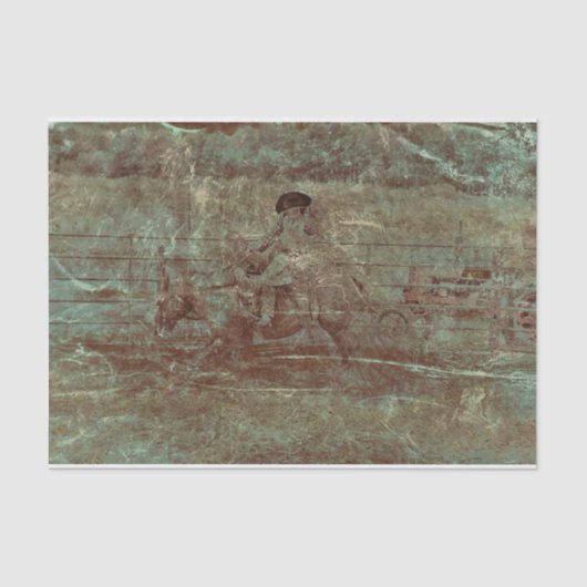 ウェスタンヴィンテージテクスチャロデオカントリーホースライディング 薄葉紙 (正面)