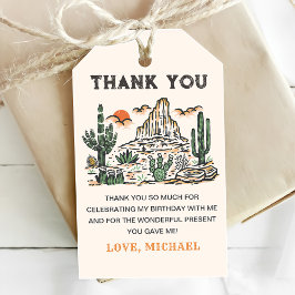 ウェスタンヴィンテージデザートロデオ1st誕生日 ギフトタグ