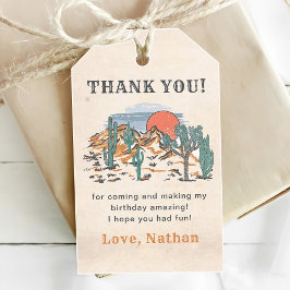 ウェスタンヴィンテージデザートロデオ1st誕生日 ギフトタグ