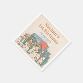 ウェスタンヴィンテージデザートロデオ1st誕生日 スタンダードカクテルナプキン (角)