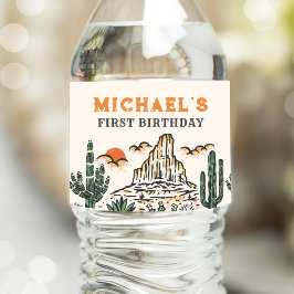 ウェスタンヴィンテージデザートロデオ1st誕生日 ペットボトルラベル