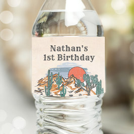 ウェスタンヴィンテージデザートロデオ1st誕生日 ペットボトルラベル