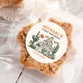 ウェスタンヴィンテージデザートロデオ1st誕生日 ラウンドシール