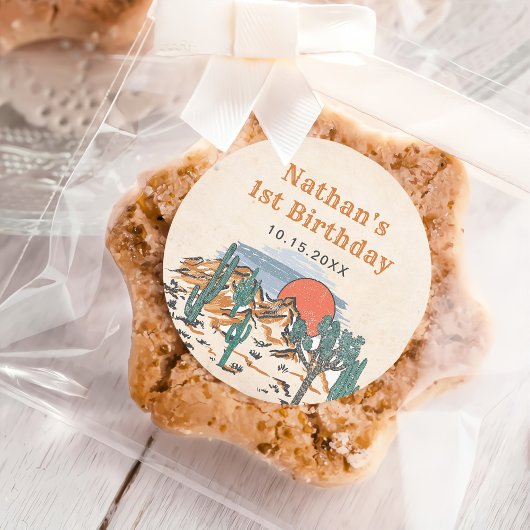 ウェスタンヴィンテージデザートロデオ1st誕生日 ラウンドシール