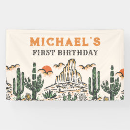 ウェスタンヴィンテージデザートロデオ1st誕生日 横断幕