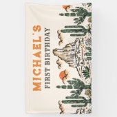 ウェスタンヴィンテージデザートロデオ1st誕生日 横断幕 (縦)