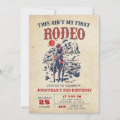 ウェスタンヴィンテージデザートロデオ2nd誕生日 招待状 (正面)