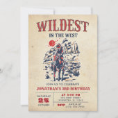 ウェスタンヴィンテージデザートロデオ3rd誕生日 招待状 (正面)