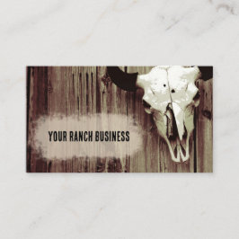 ウェスタンヴィンテージブルスカルブラウンカントリーバーン 名刺