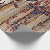 ウェスタンヴィンテージブルスカルブラウンバ素朴ーン ラッピングペーパー (角)