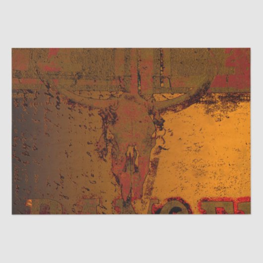 ウェスタンヴィンテージブルスカルラストオレンジカントリー 薄葉紙 (正面)