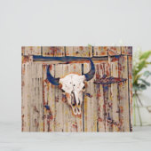 ウェスタンヴィンテージブルスカル素朴ブラウンバーン (スタンド正面)