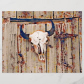 ウェスタンヴィンテージブルスカル素朴ブラウンバーン (正面)