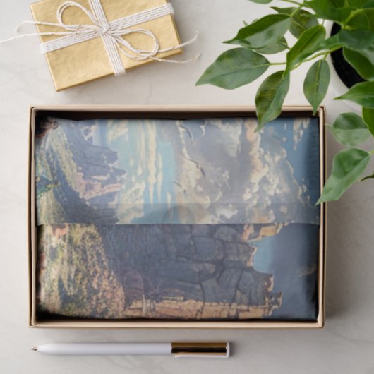 ウェスタンヴィンテージ列車のホイストのデコページ 薄葉紙 (ギフト)