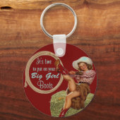 ウェスタンヴィンテージ女性のカーボーイビッグガールブーツ キーホルダー (正面)