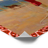 ウェスタンヴィンテージ女性のカーボーイロープで女の子をピンアップ ポスター (角)