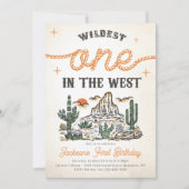ウェスタンヴィンテージ砂漠カウボーイ1st誕生日 招待状 (正面)